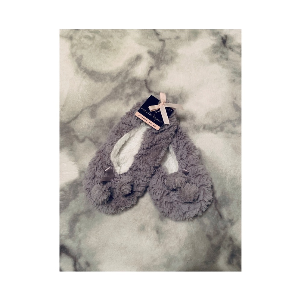 Nanette Lepore Fuzzy Slipper Socks